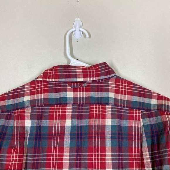 Alex Mill Linen Blend Plaid Button Up Shirt Size XS - Picture 7 of 9